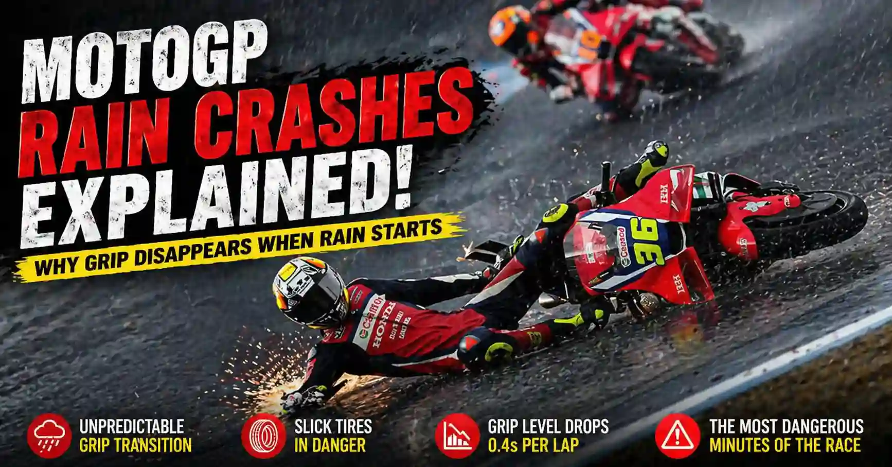 MotoGP rain crashes explained